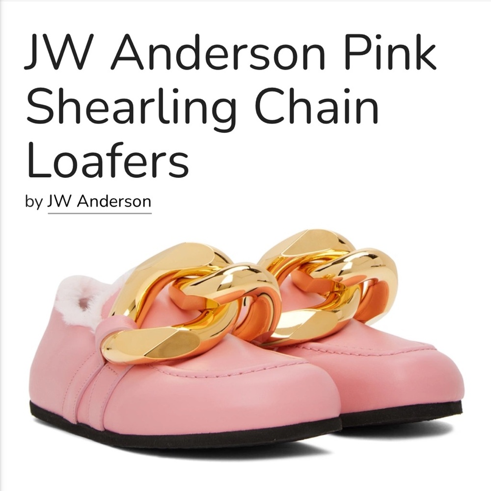 Pink JW Anderson Buckle loafers